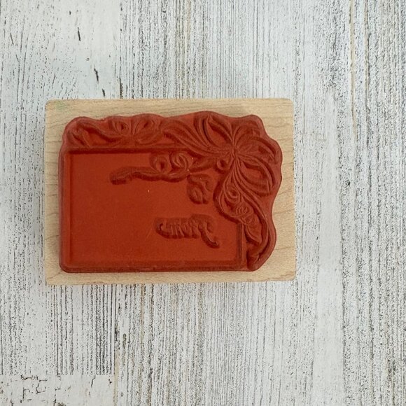 PSX Designs To From Christmas Gift Tag F395 Wood Mounted Rubber Stamp - Picture 2 of 5